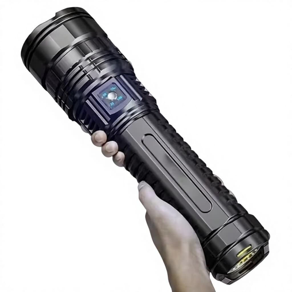White Laser S33 Flashlight ABS Camping High-Intensity Ultra-Bright Wicking Zoomable...