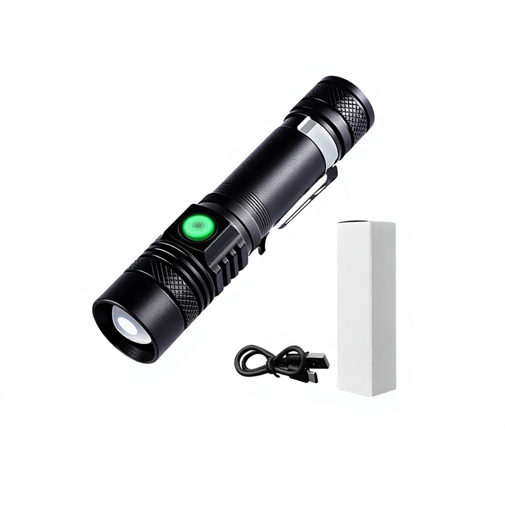 Cross-border T6 Compact Rechargeable Aluminum-Alloy LED Flashlight 5W Powerful Beam...