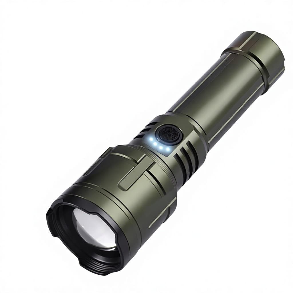 Telescoping Aurora Long-Range LED Spotlight Aluminum Alloy Body High-Power Battery-Level...