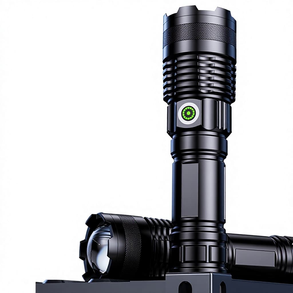 Cross-border Aluminum Alloy P90 Wick Telescopic Long-Range Rechargeable Flashlight...