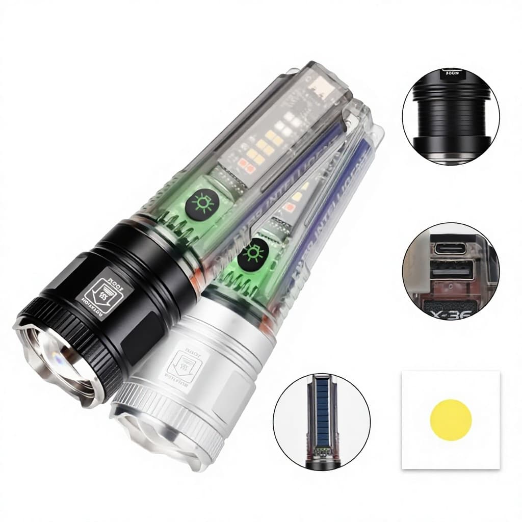 Cross-border Outdoor Multi-function Portable X36 Rechargeable 20W ABS Flashlight...