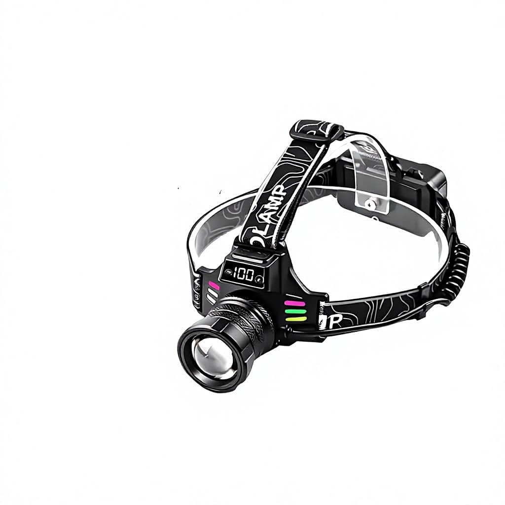 Cross-border High-intensity Light-sensing Headlamp USB Charging Dual Lithium Batteries...