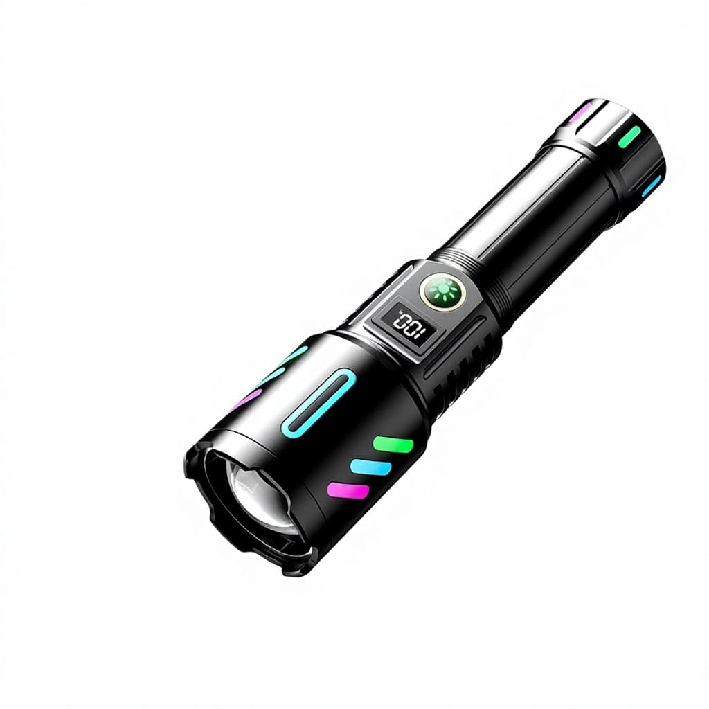 Cross-border Multifunctional White-laser Flashlight Super-bright Output Type-C Charging...
