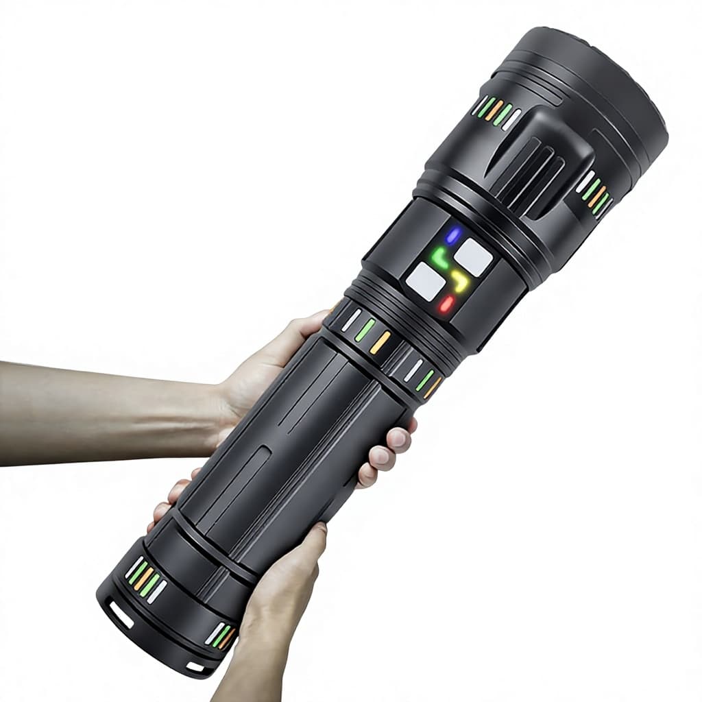 High-Power Long-Range Zoom Laser Flashlight Rechargeable Battery 500m Beam...