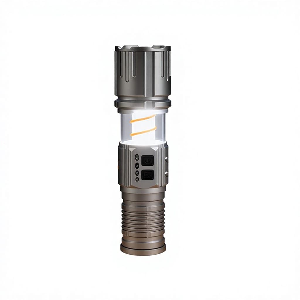Strong Light Aluminum Alloy Flashlight Outdoor Camping Type-C Charging White Laser...
