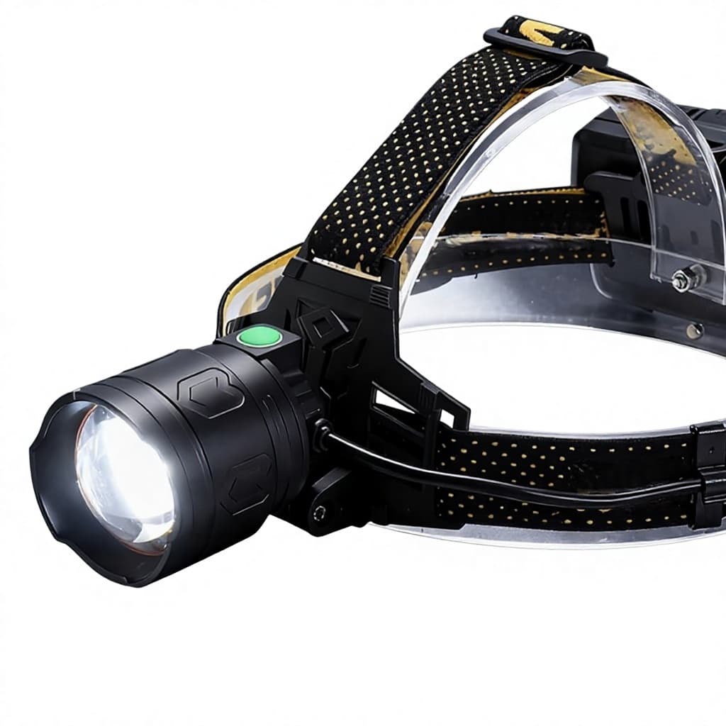 New Cross-Border Outdoor LED Aluminum Alloy Headlamp with Ultra-Long Rechargeable...