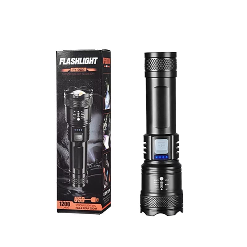Emergency Portable 1200 Lumen LED Torch Light High Power Outdoor USB Rechargeable...