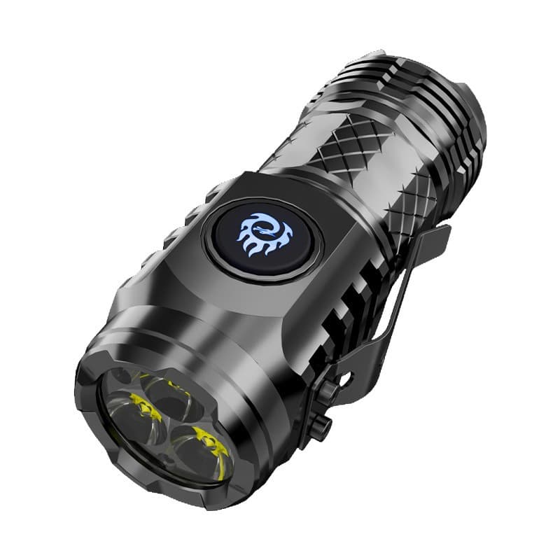 3*LED Mini Tactical Flashlight Monster Super Powerful LED German Design with Thumb...