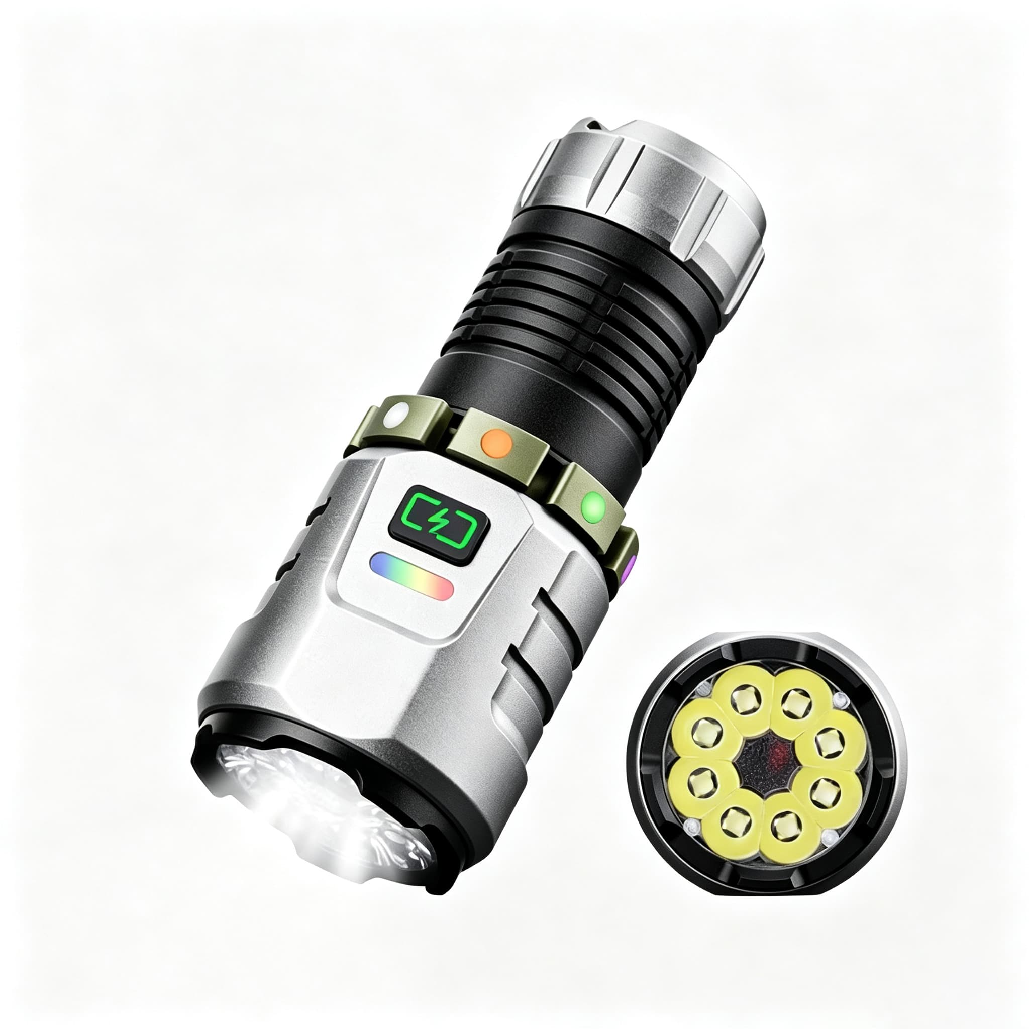 2,500 Lumen Magnetic Rechargeable EDC Pocket Flashlight